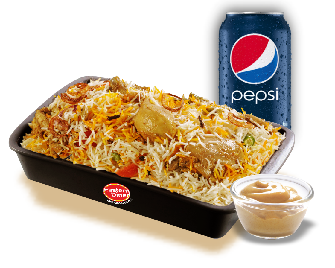 biryani and pepsi